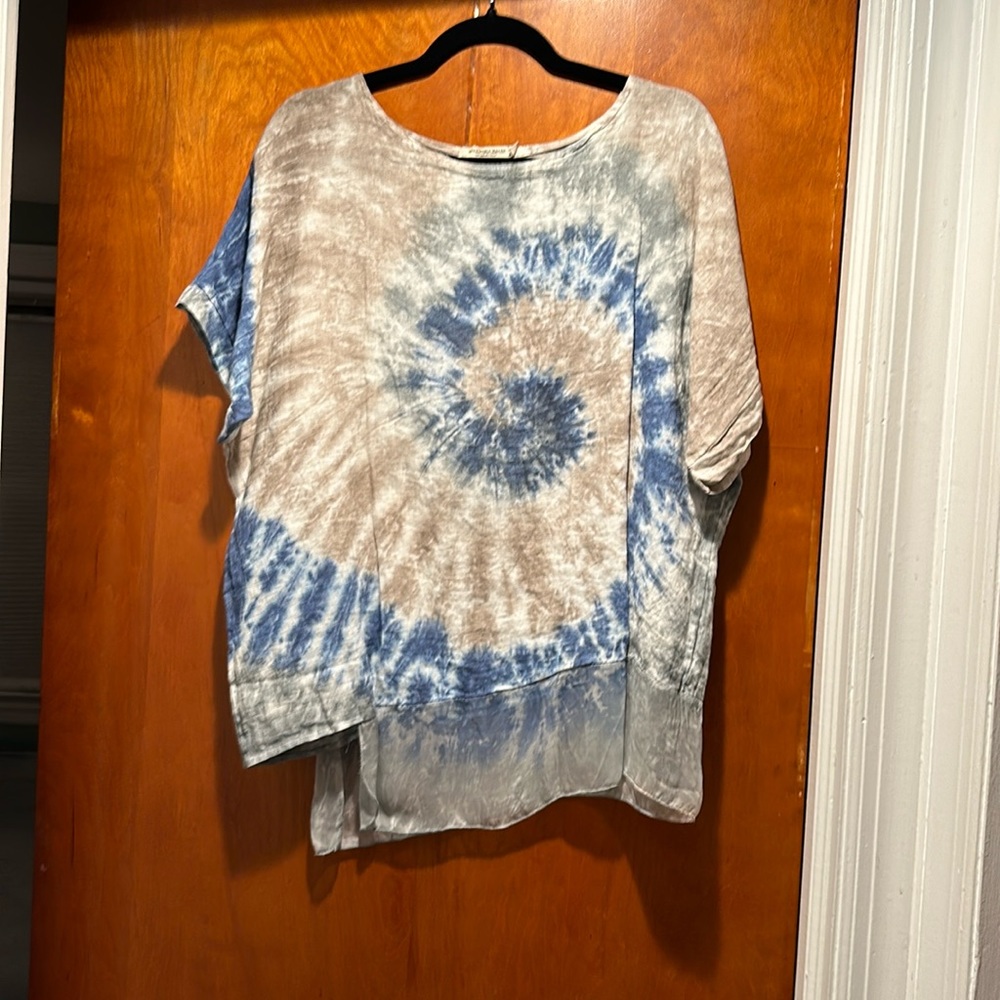 Linen, tie-dye shirt, never worn. Brand new without tags.